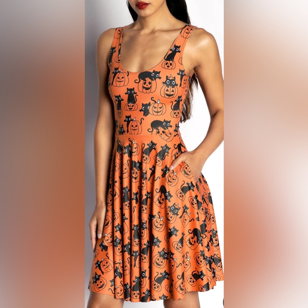 Blackmilk Cat O Lantern Scoop longline Dress - Limited - Picture 5 of 8
